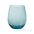 bubble glass stemless wine glass